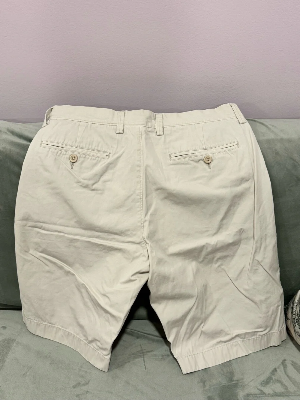 J.CREW • Khaki Chino Shorts Men's Size 31 Beige Cotton Flat Front Casual Preppy